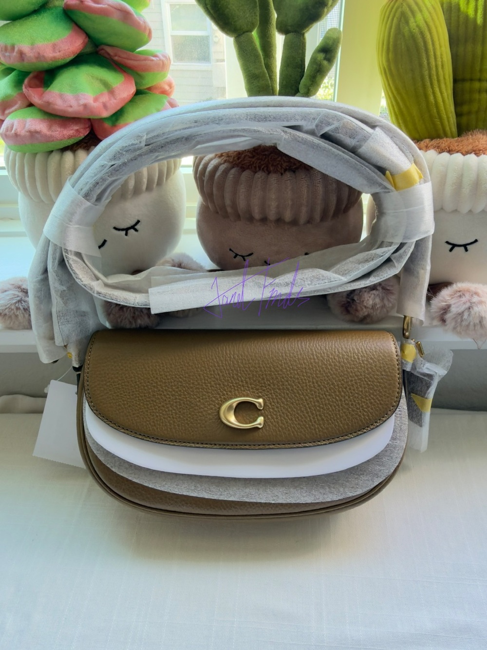NWT 🍸 COACH Muted Olive Pebbled Leather Convertible Crossbody & Shoulder Bag